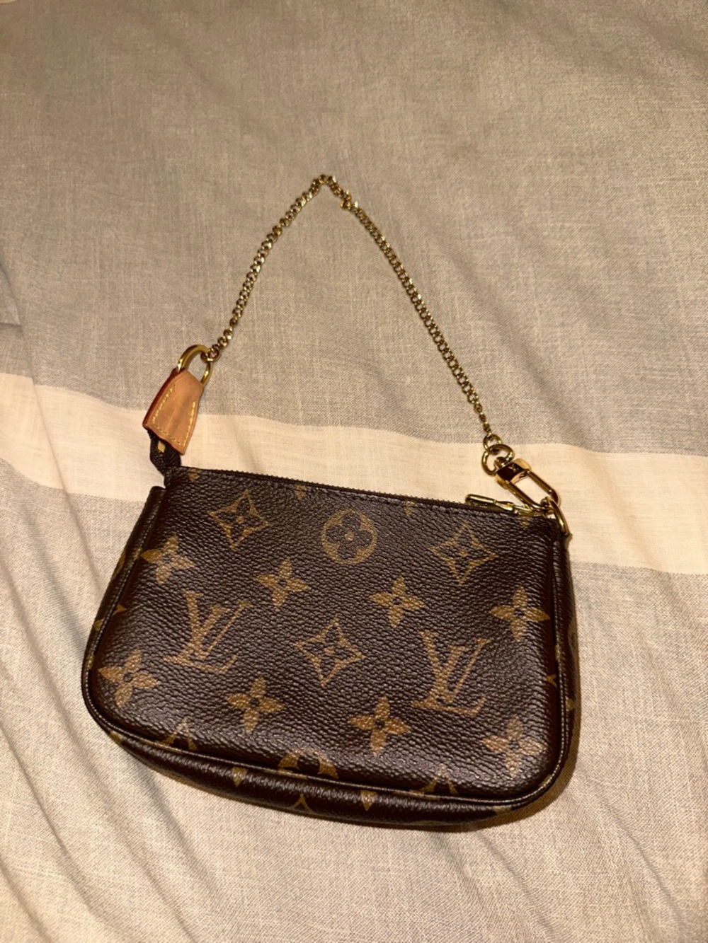 Louis Vuitton Monogram Mini Pochette with Gold Chain - Brown Monogram - Picture 2 of 7